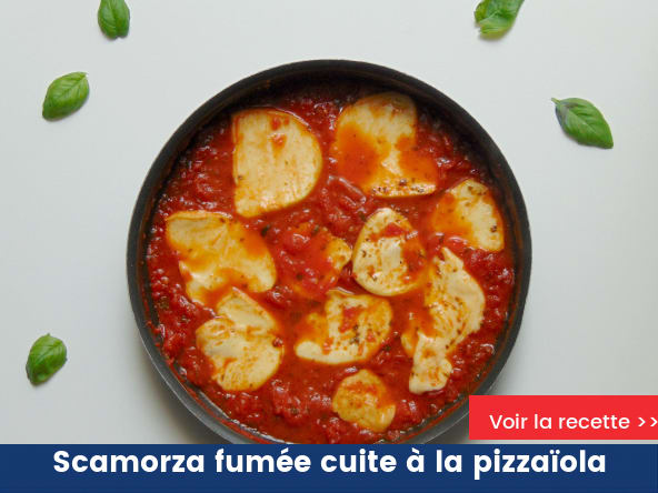 Scamorza fumée cuite à la pizzaïola
